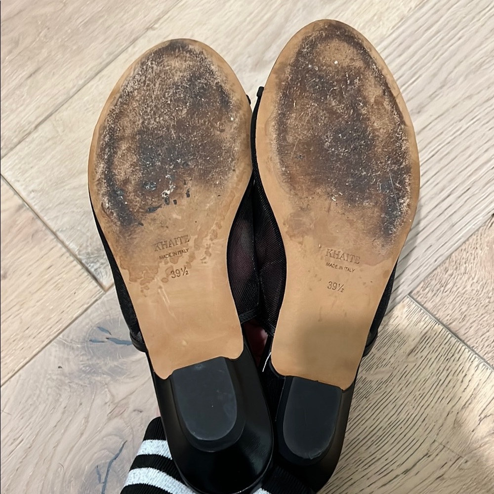 Khaite Black Mesh Slide Sandals - Picture 4 of 4